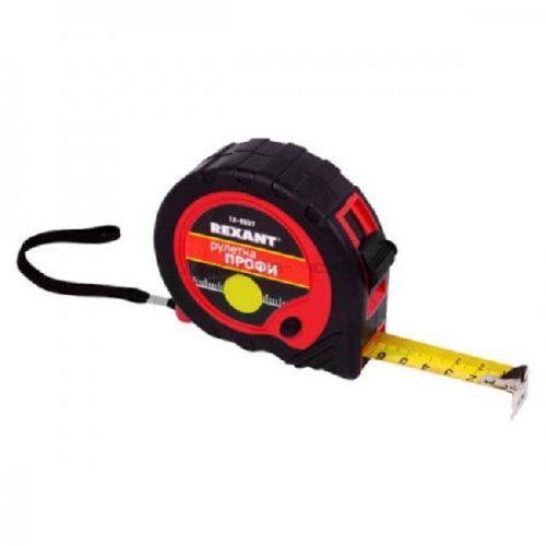 Рулетка 7,5 м x 25 мм Rexant Профи прорезиненный корпус  картинка